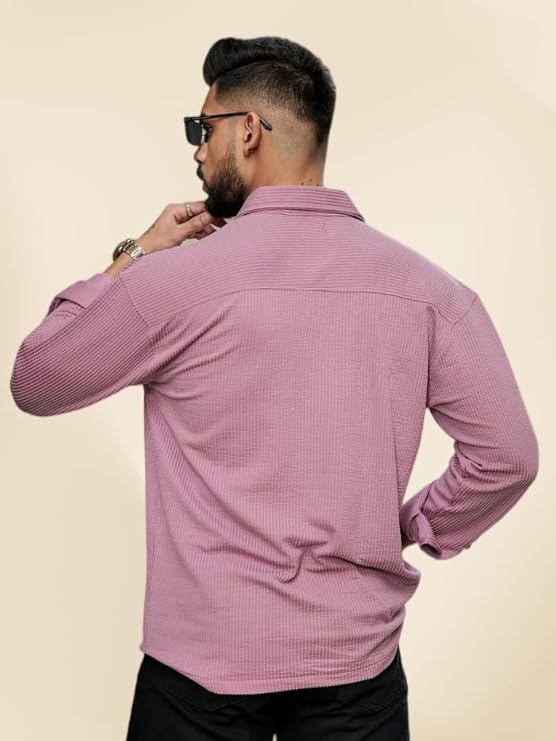 IndoPrimo Men's Regular Fit Fancy Double Pocket Casual Shirt for Men Full Sleeves - Cargo