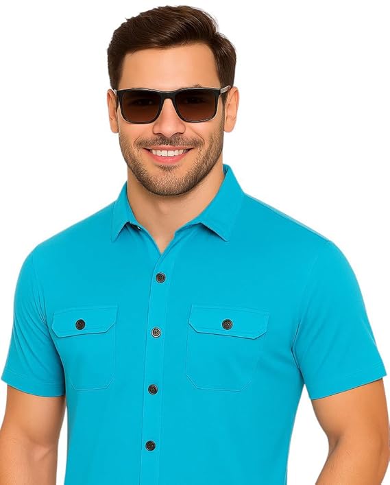 Men's Slim Fit Casual Button-Down Shirt