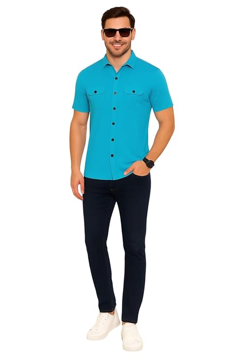 Men's Slim Fit Casual Button-Down Shirt