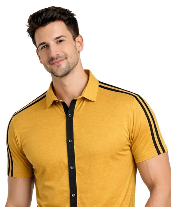 Men's Half Sleeve | Slim Fit Cotton Blend Button Shirt with Spread Collar – Casual & Office Wear Shirt