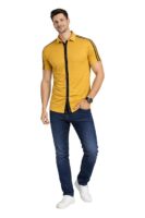 Men's Half Sleeve | Slim Fit Cotton Blend Button Shirt with Spread Collar – Casual & Office Wear Shirt