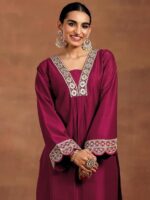 ANNI DESIGNER Pure Cotton Anarkali Kurta Palazzo Dupatta Set for Women