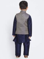 JBN Creation Boys Silk Blend Kurta Pyjama Jacket Set - Elegance for Festivals