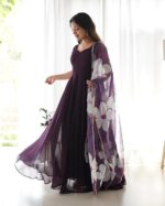 Fashion Basket Women's Georgette Anarkali Dress