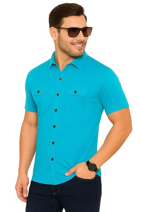 Men's Slim Fit Casual Button-Down Shirt
