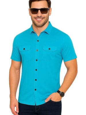 Men's Slim Fit Casual Button-Down Shirt
