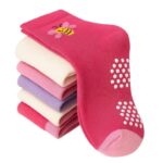 Khillayox Anti-Slip Cotton Ankle Socks for Baby & Kids - Perfect for Walking/Playing Set of 5