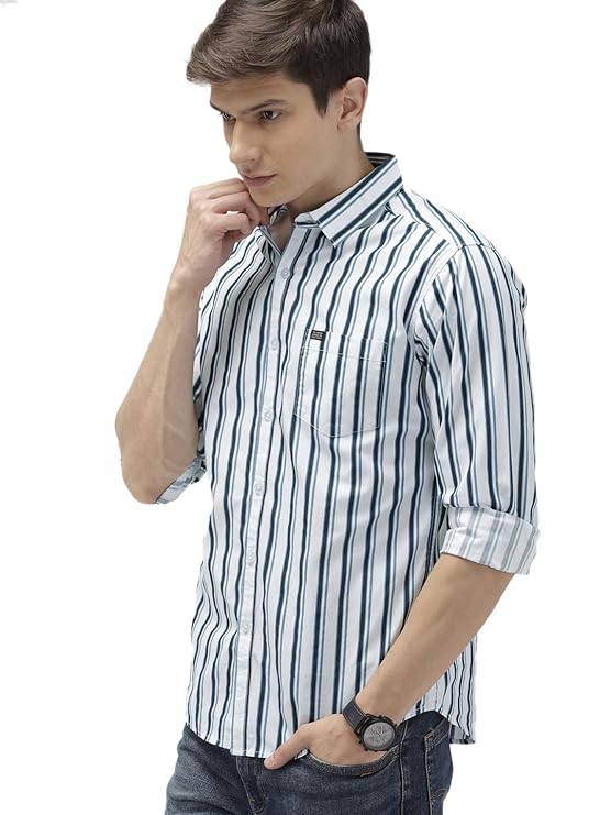 The Indian Garage Co Men Slim Fit Checkered Full Sleeves Spread Collar Casual Shirt