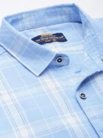 The Indian Garage Co Men Regular Fit Checkered Full Sleeves Cutaway Collar Casual Shirt