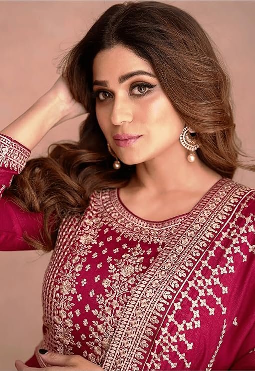 GEKHA Women Printed Anarkali Pure Cotton Kurta with Trousers & with Dupatta