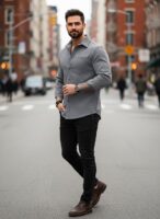Lymio Men Shirt || Solid Shirt for Man || Full Sleeve || Casual Style (Packs Also Available) (Utility)