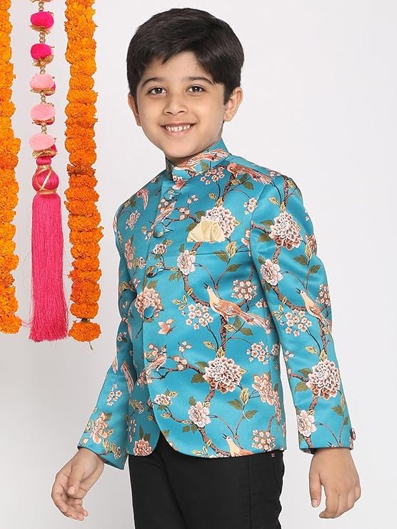 JBN Creation Boys Silk Blend Kurta and Dhoti Set - Ethnic Elegance for Festivals