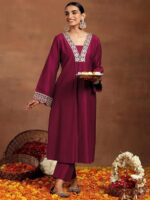 ANNI DESIGNER Pure Cotton Anarkali Kurta Palazzo Dupatta Set for Women