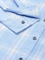 The Indian Garage Co Men Regular Fit Checkered Full Sleeves Cutaway Collar Casual Shirt