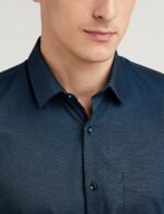 Peter England Men's Everyday Solid Slim Fit Full Sleeve Formal Shirt | Cotton-Rich